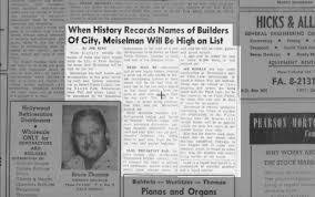 When History Records Names of Builders Of City